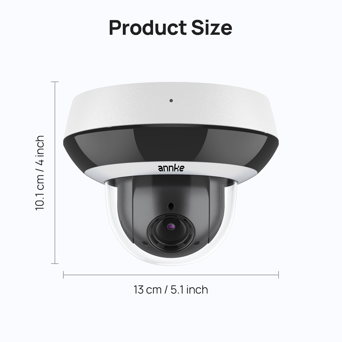 ANNKE 5MP POE PTZ Security IP Camera 4x Zoom Audio Recording Color Night Vision