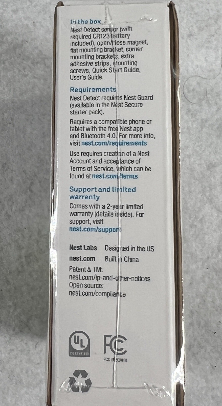 Google Nest Detect Home Door / Window Sensor H1100WES – NEW/SEALED Lot of 2