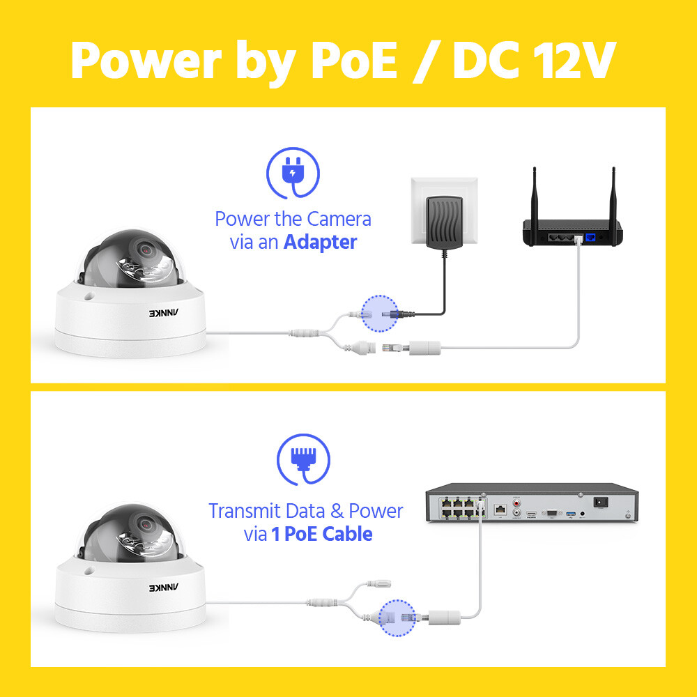 ANNKE 3K 5MP Audio POE Security IP Camera Outdoor Color Night Vision IP67 AC500