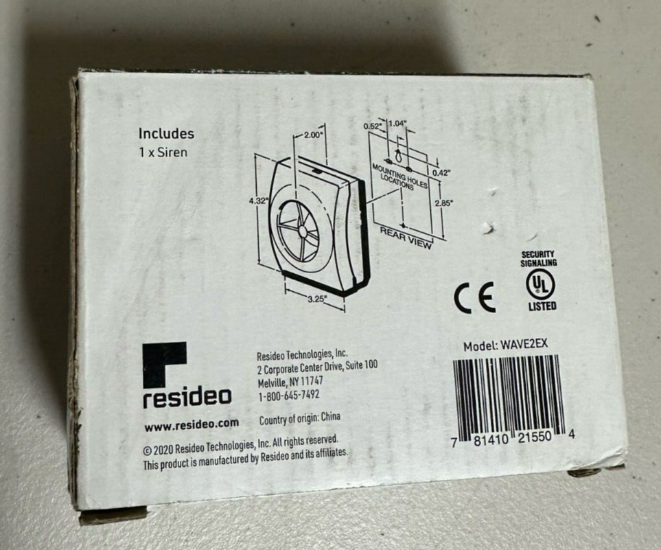 Resideo WAVE2EX Indoor Siren BRAND NEW