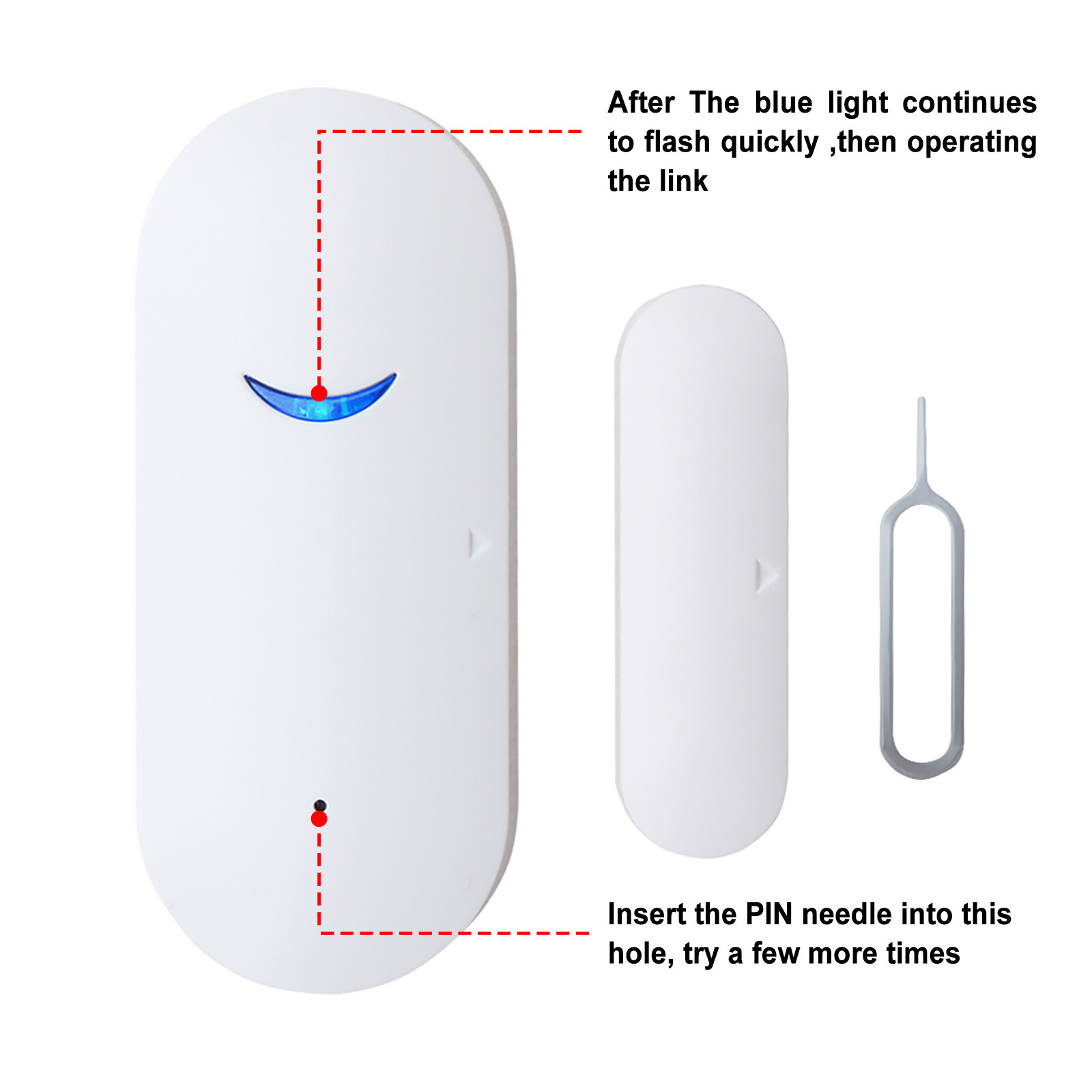 Wireless Wifi Home Window Door Burglar Security Alarm Sensor System Alexa Google