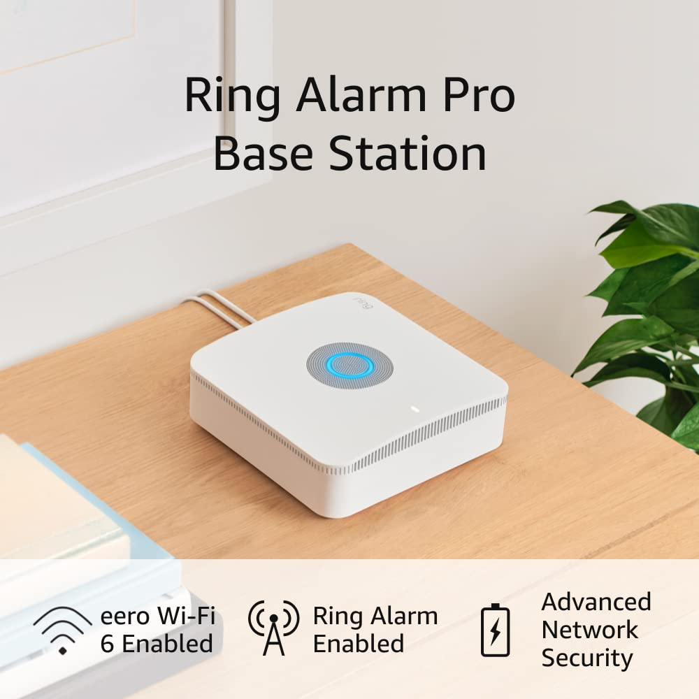 Alarm Pro Base Station (Newest Model), with Built-In Eero Wi-Fi 6 Router