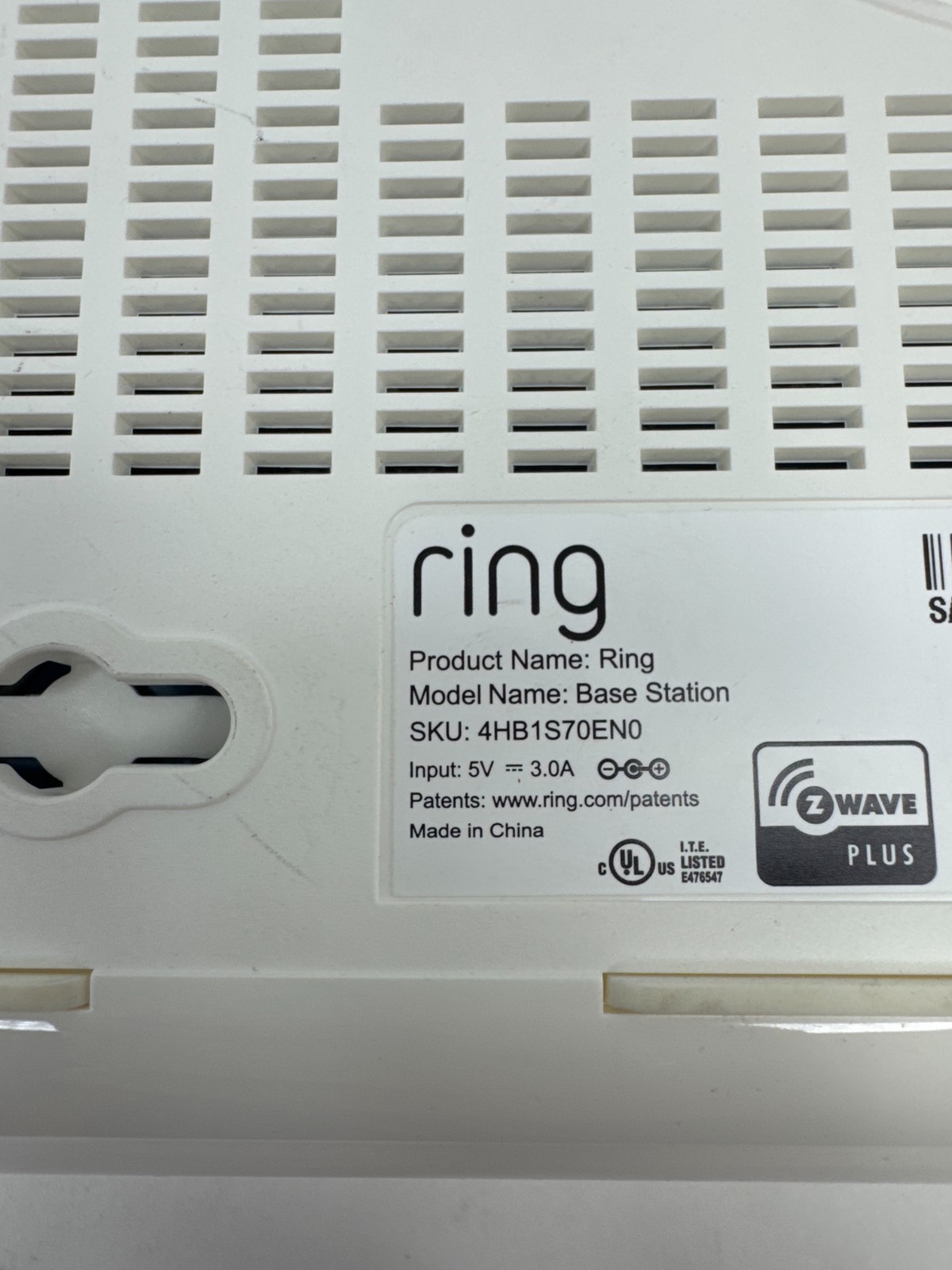 Ring Alarm Base Station US Z wave Plus 4HB1U9-0ENO Bluetooth Wi-Fi Indoor Use