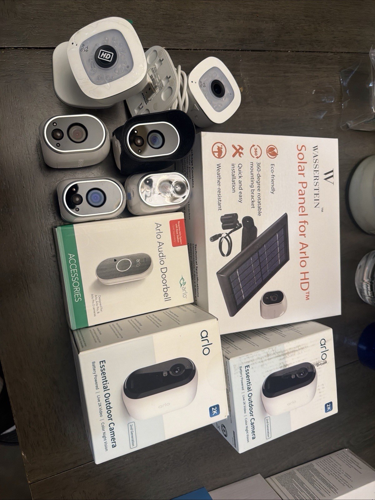 Arlo Camera System 6 Cameras Lot Chime, Doorbell, Sensors And Solar Panel BUNDLE