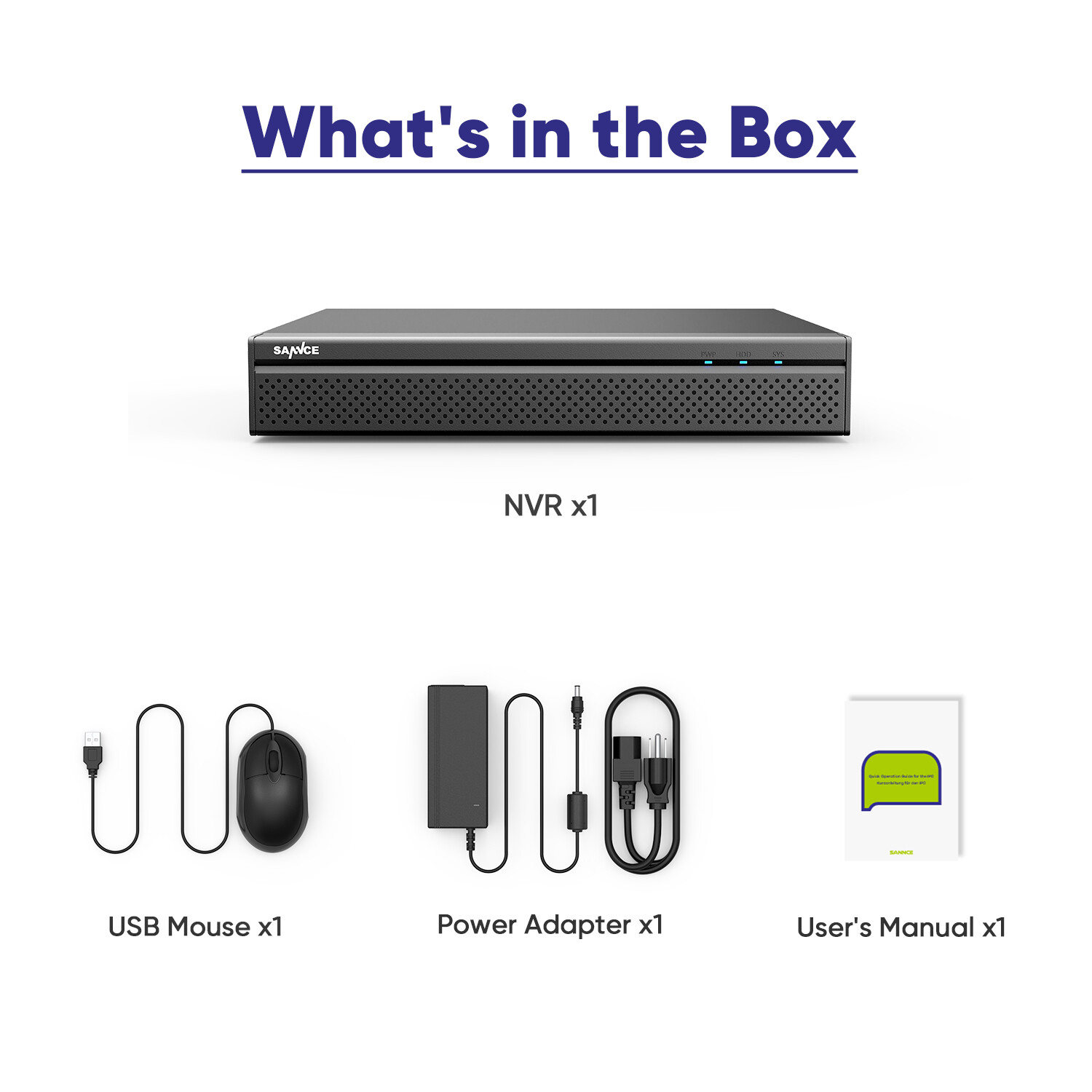 SANNCE 8CH 8MP NVR 4K PoE AI Motion Network Video Recorder for Security System