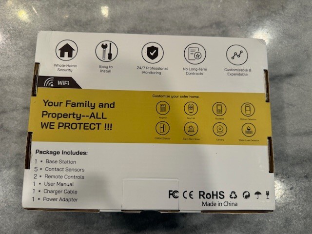 NEW Tolviviov Home Security 2nd Gen Alarm System 8 Piece Kit