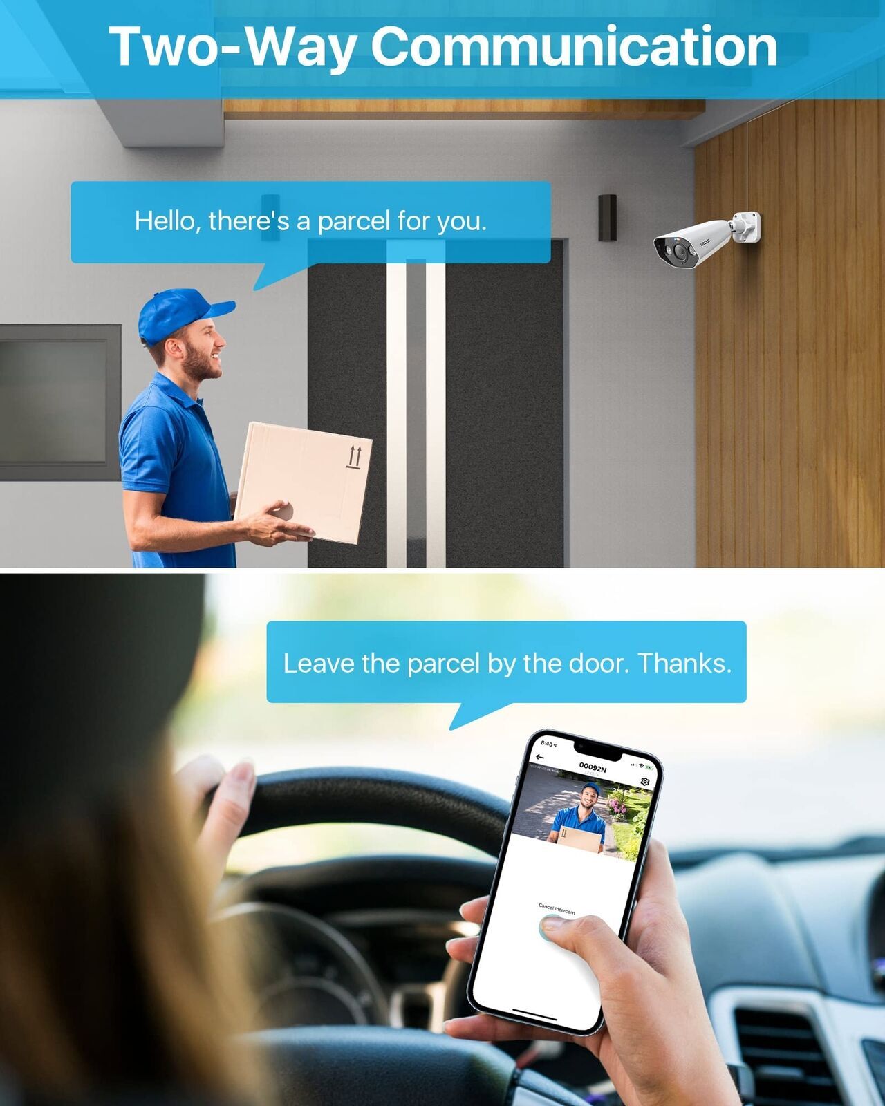 ZOSI 2 Pack 5MP/8MP PoE PT Add-on Camera AI Motion Detection With Cables