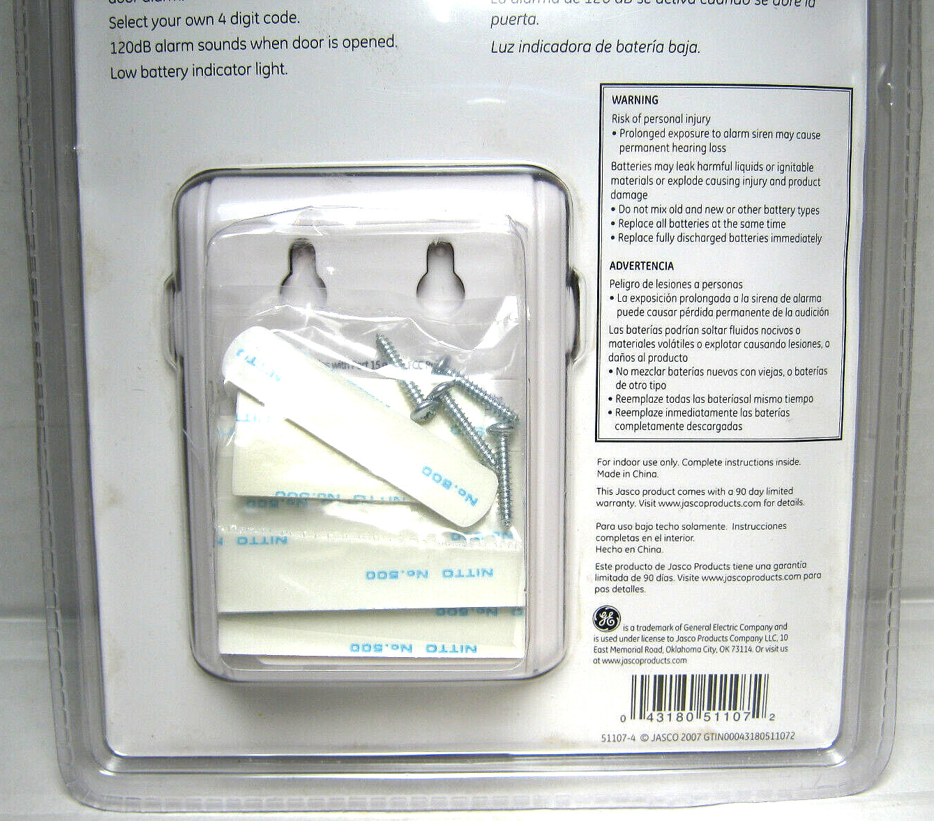 GE PERSONAL SECURITY ALARM KIT 51107 – SOUNDS WHEN WINDOWS OR DOORS ARE OPENED