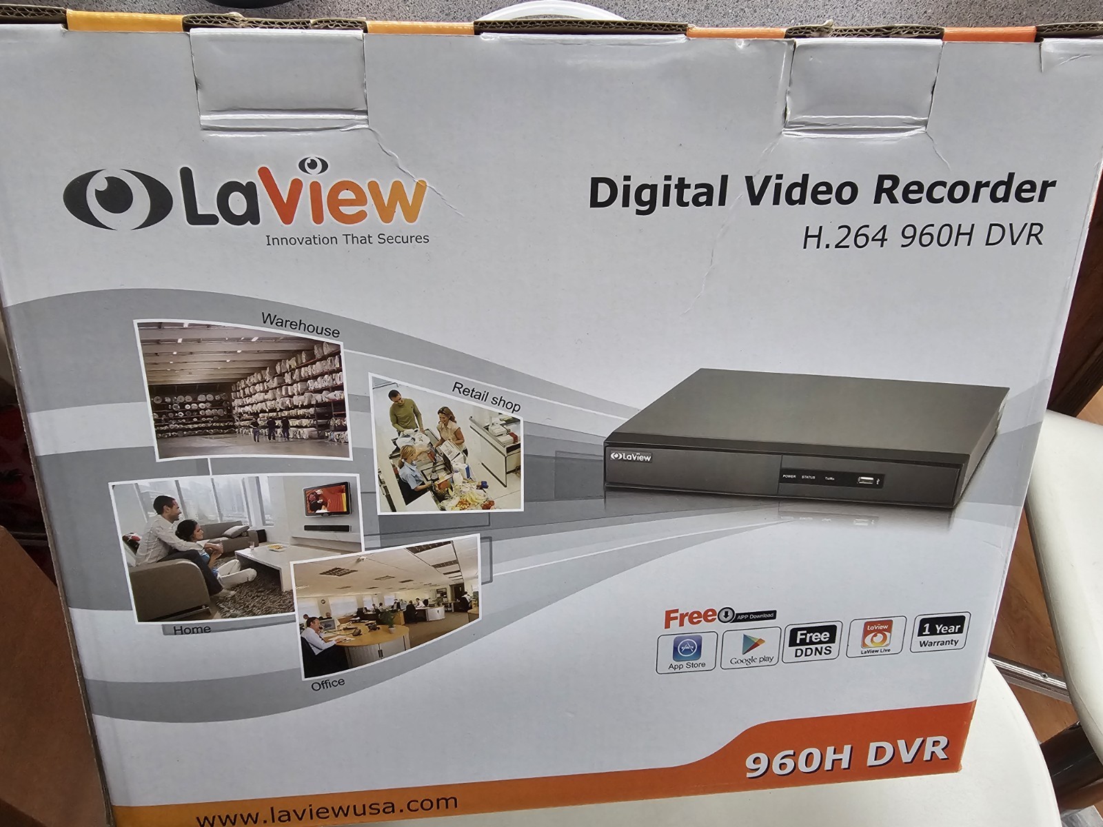 Video Security La View 960h 4 Camera System Used