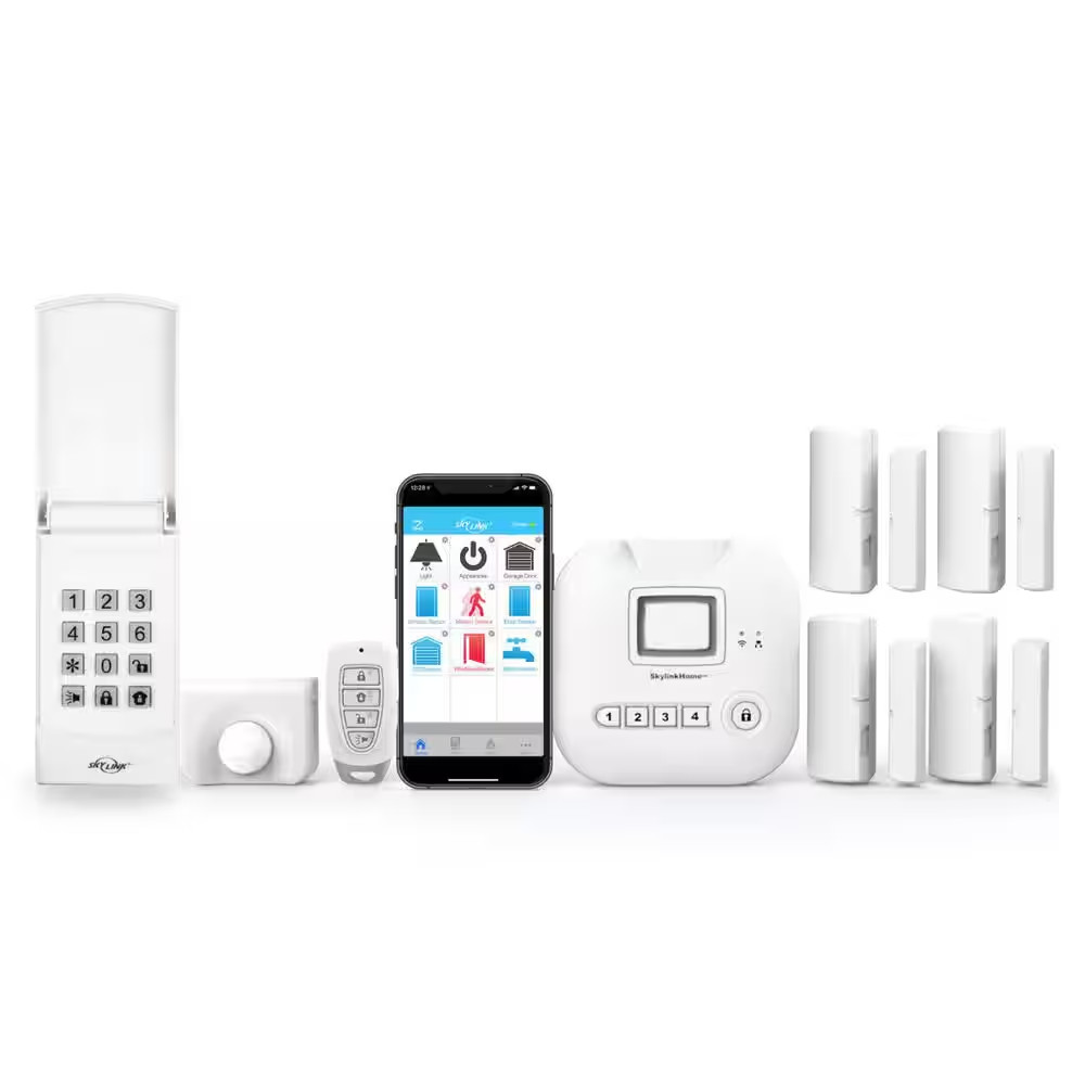 Wireless Home Alarm Kit No Monthly Fees with Hub, Door Window Sensors, Motion Se
