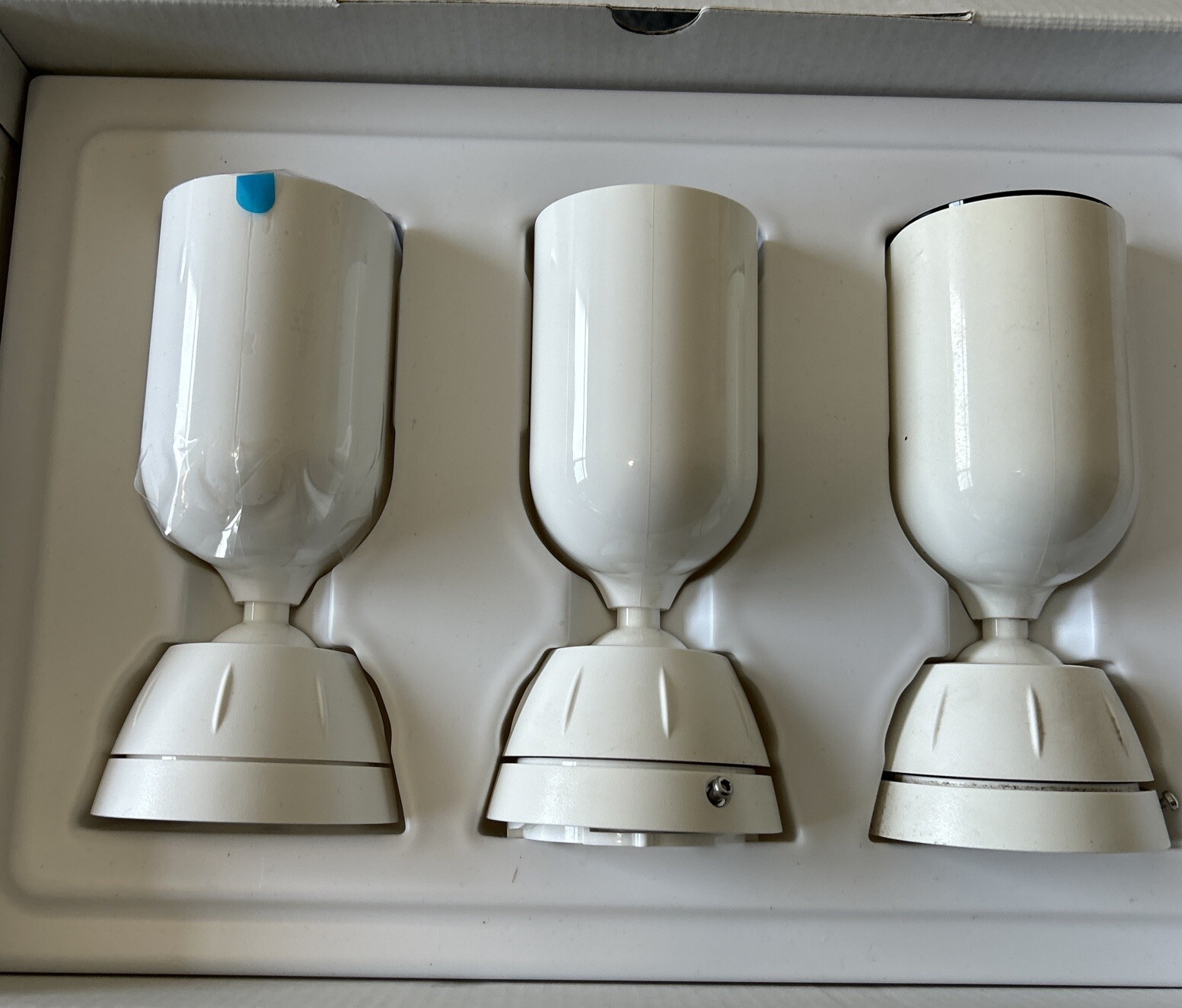 Arlo Pro 4 Spotlight Camera – White, Set of 3 with solar panel.