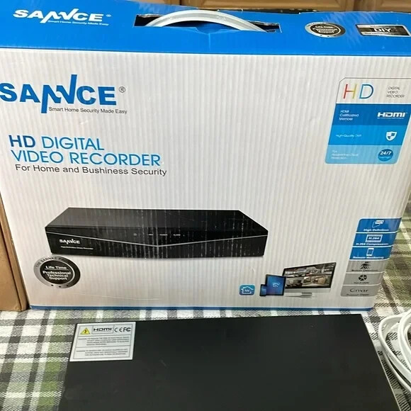 SANNCE DVR Video CCTV Security Camera System Indoor Outdoor 4 Cameras