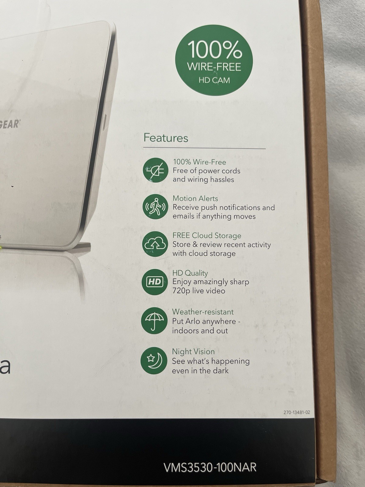Arlo Wire-Free Wireless Wi-Fi 5-Camera HD Security System Night Vision VMS3530