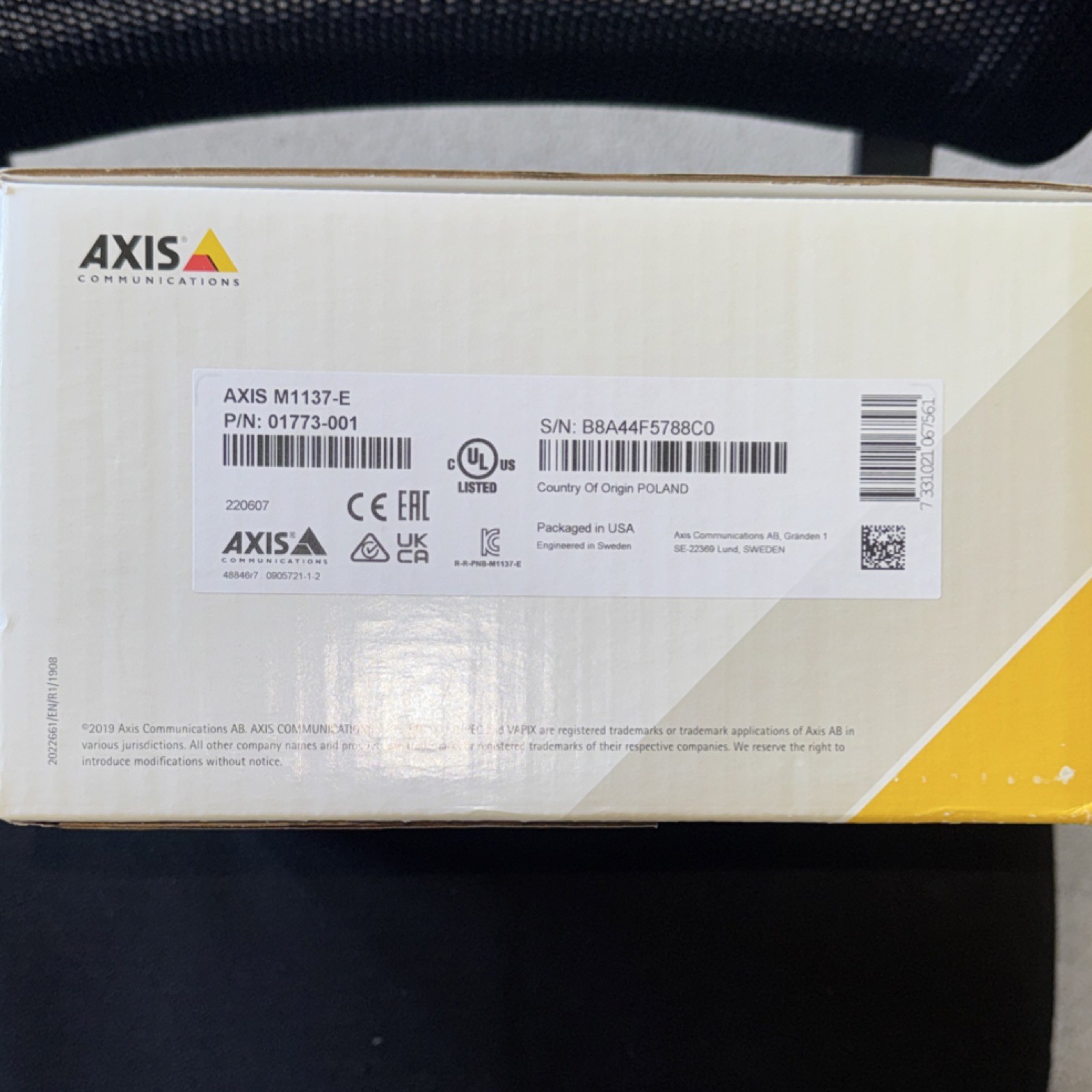 Axis AXIS M1137-E IP Network Camera 2592×1944 Outdoor Weatherproof Ethernet