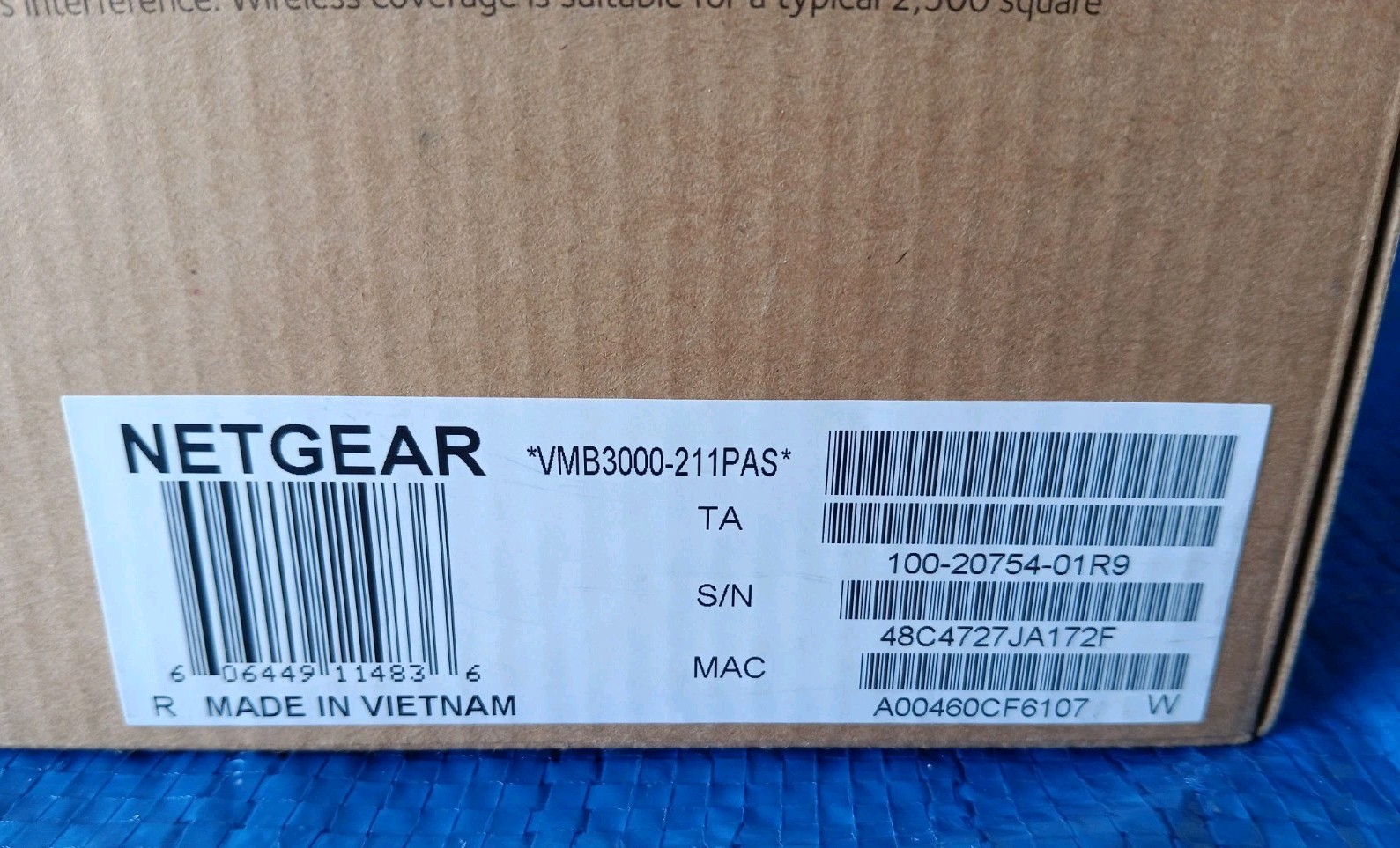 Netgear ARLO VMB3000-211 PAS BASE STATION (Ethernet Cable & Power Adapter) – NEW