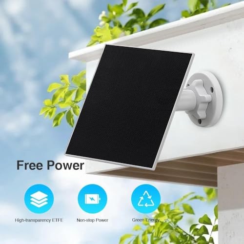Morkianum 5W ETFE Solar Panel for Security Camera, DC 5V Outdoor Solar Charger