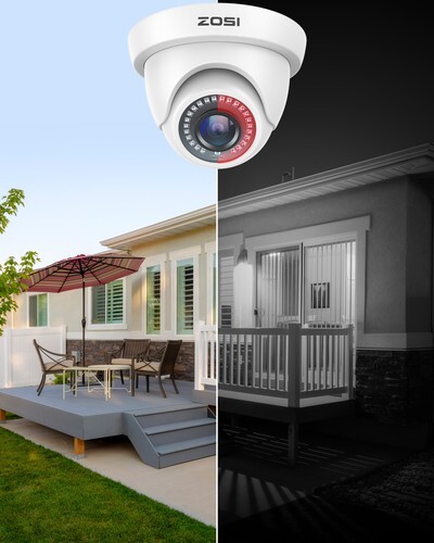 ZOSI 4PK 1080P HD Home TVI Security Cameras Outdoor CCTV Night Vision Alert IP66