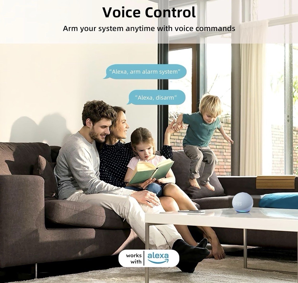 Wireless Alarm System 9 Piece Kit, WiFi Alarm System for Home Security With App