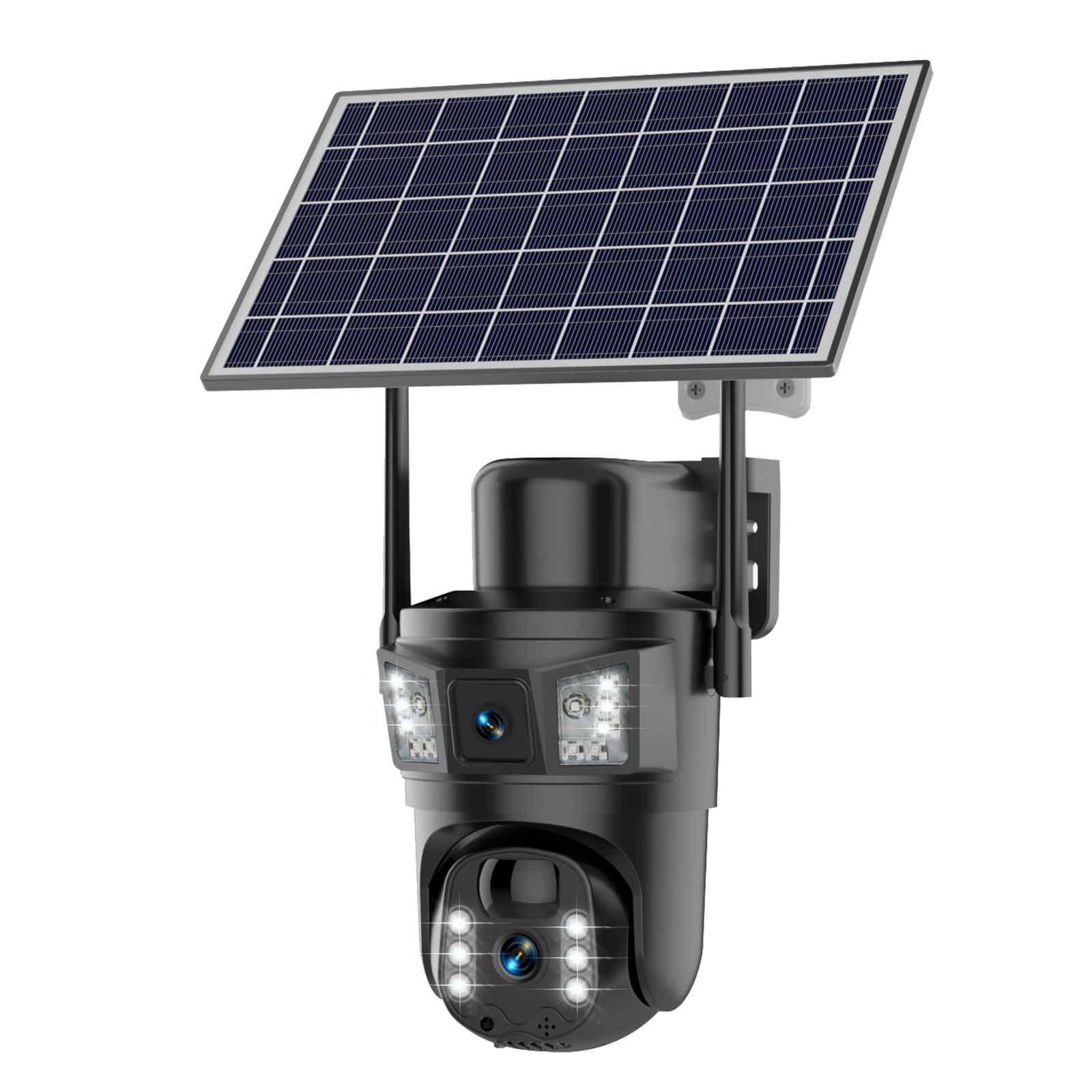 Solar Battery Powered Wireless Outdoor Pan/Tilt Home Security WiFi Camera System