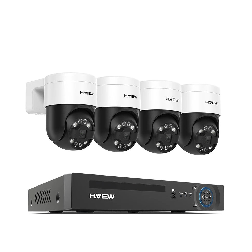 4K 4-Camera 8Ch Surveillance System with PTZ and Humanoid Detection