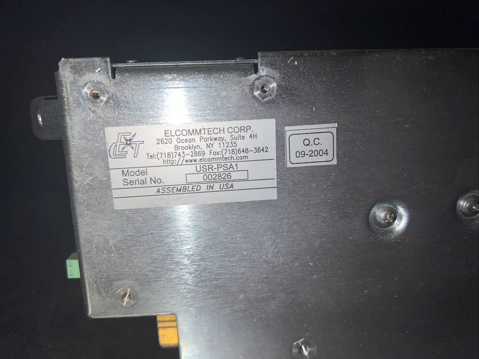 Elcommtech USR-PSA1 Power Source. Buyer Will Need To Provide Power Cord