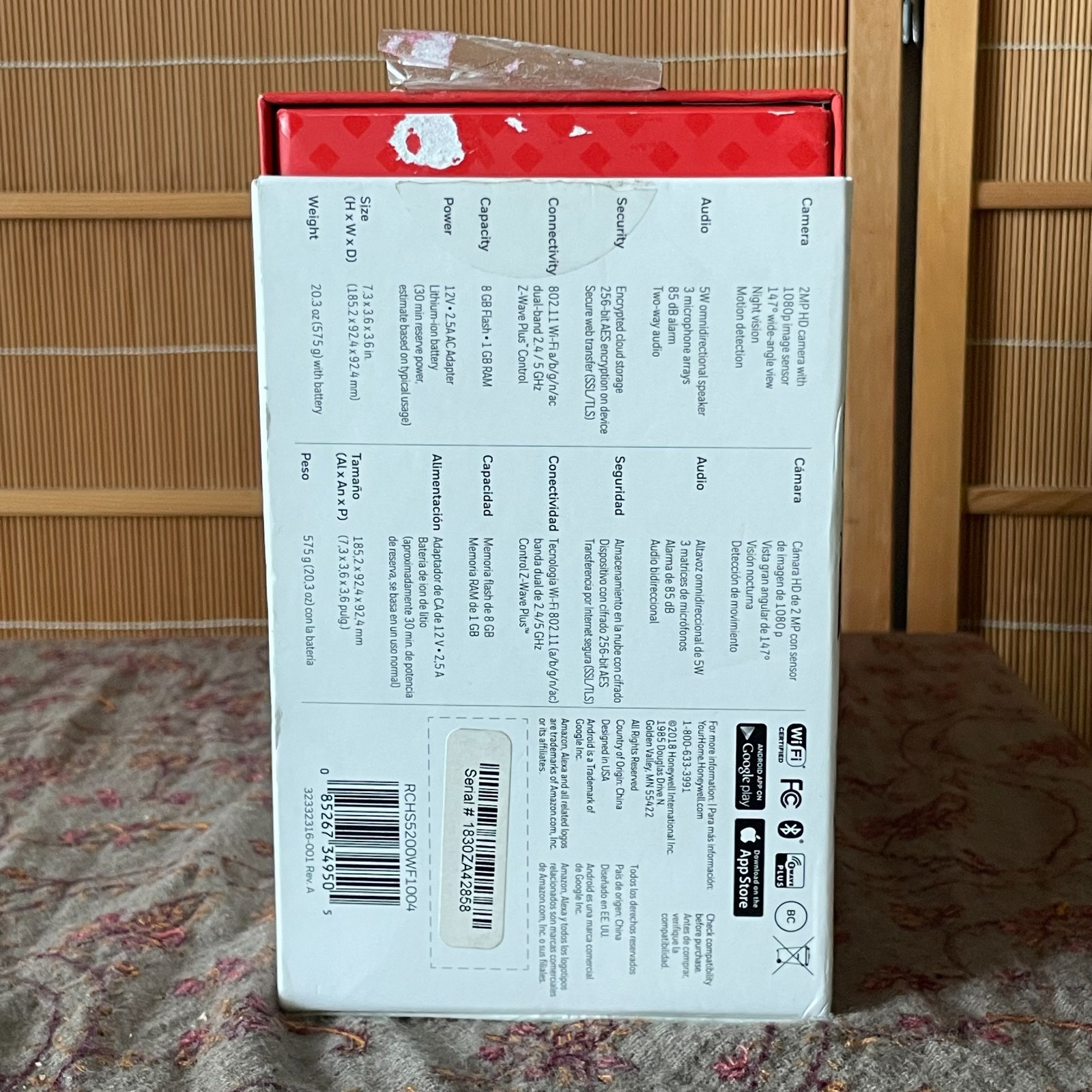 Honeywell Home RCHS5200WF Smart Home Security Camera Base Station
