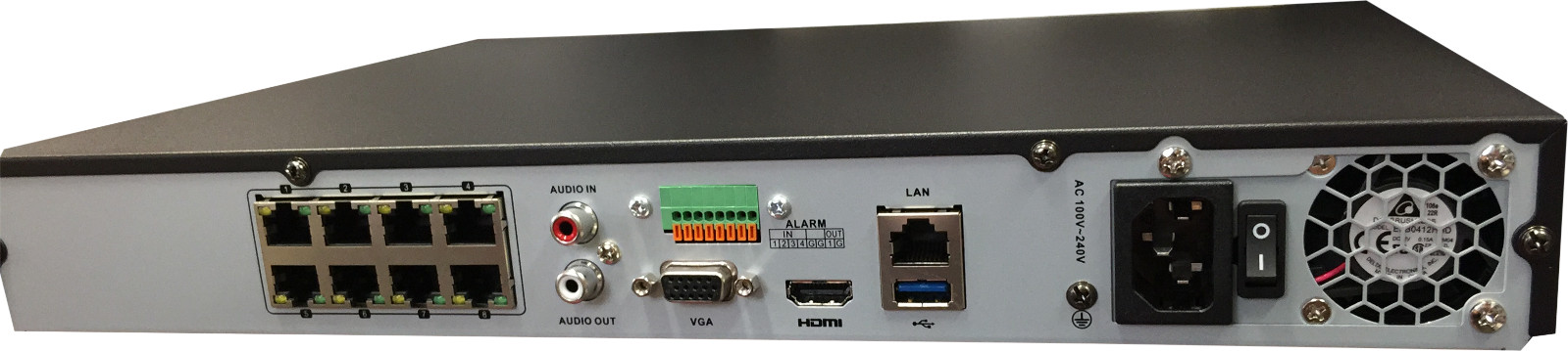 NVR Kit: 8 Channel NVR+4TB Hard Drive+4MP Built-in Mic IP Cameras (8 Pieces)
