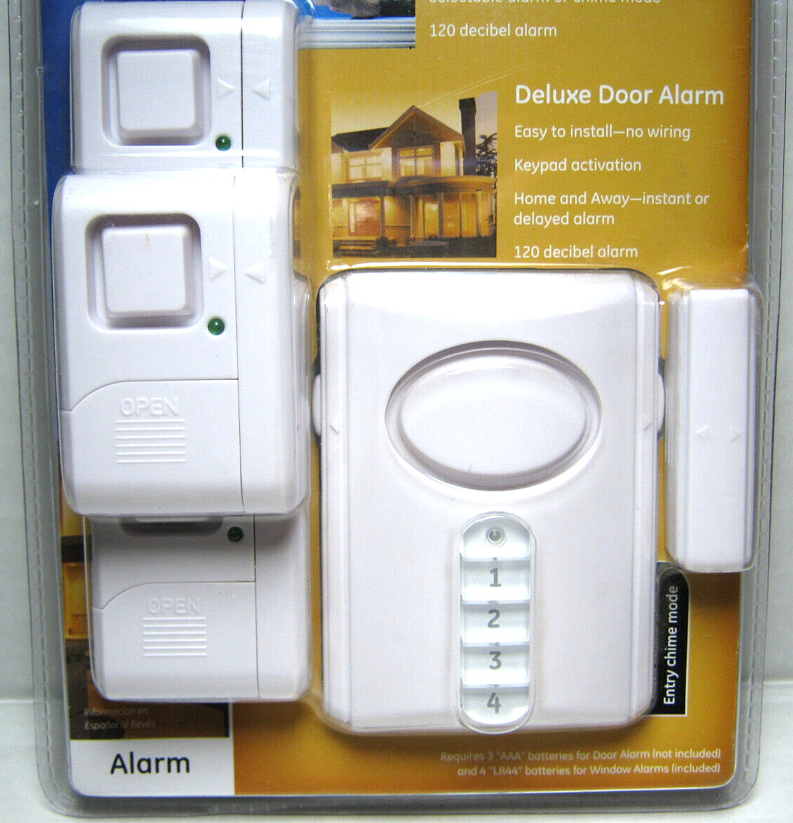 GE PERSONAL SECURITY ALARM KIT 51107 – SOUNDS WHEN WINDOWS OR DOORS ARE OPENED