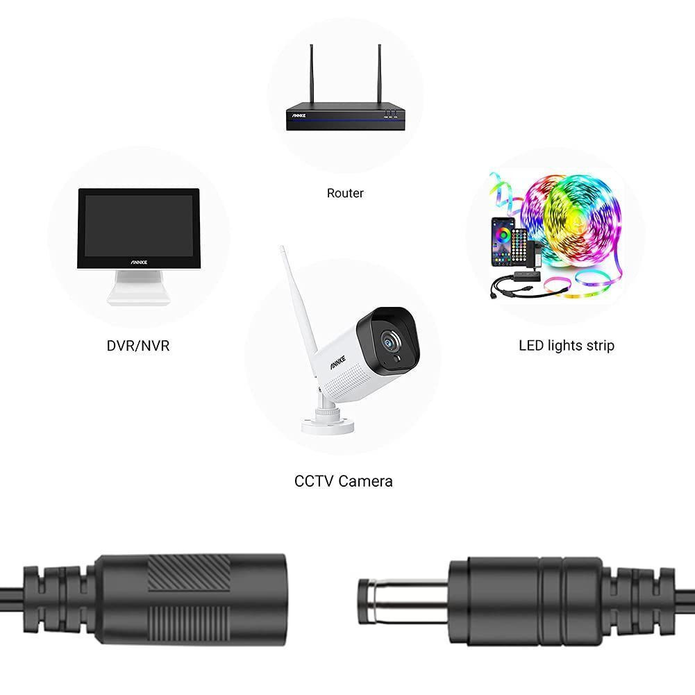 DC 12V Male to Female Extension Cord CCTV Camera & LED strips Power Cable