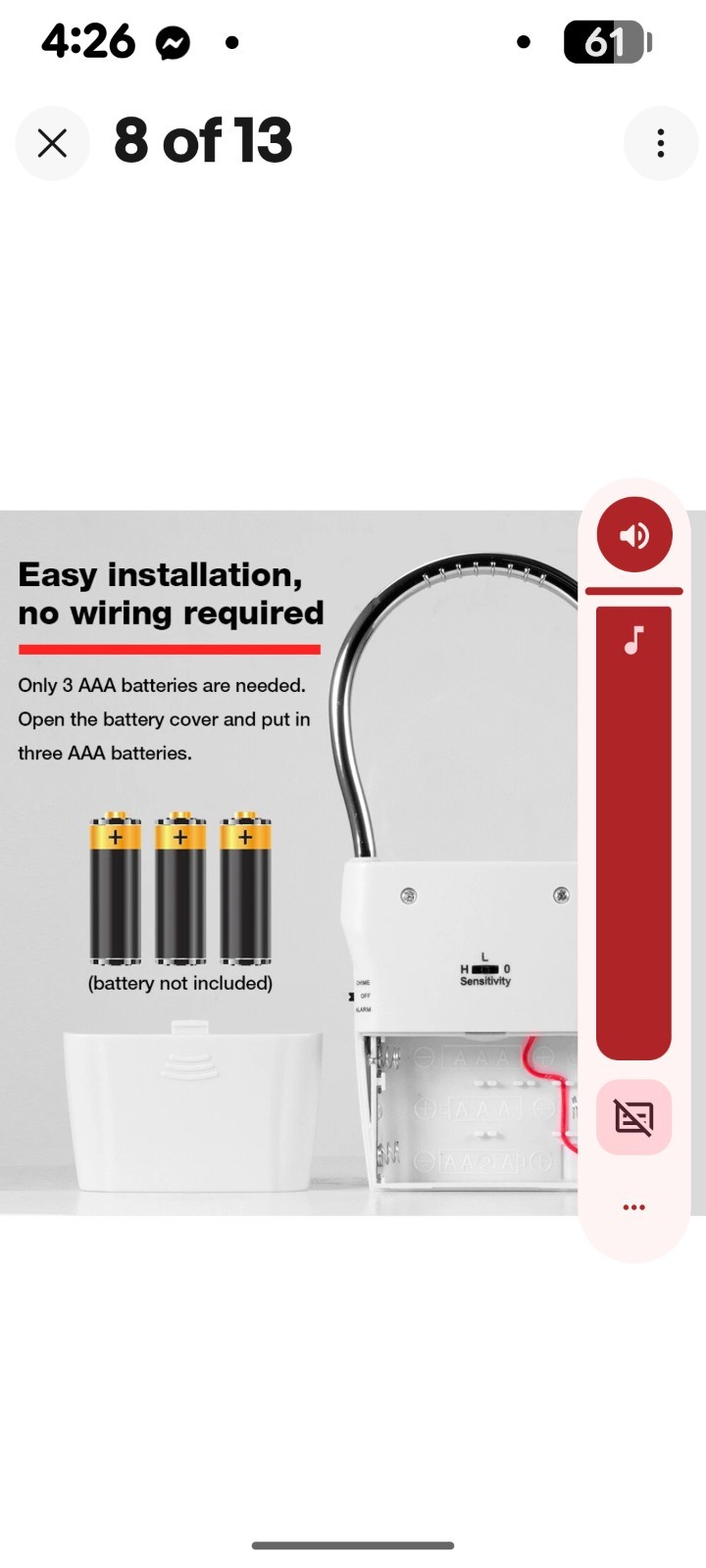 4 X 120dB Touch Sensor Handle Alarm Anti-Theft Security Door Window Burglar USA