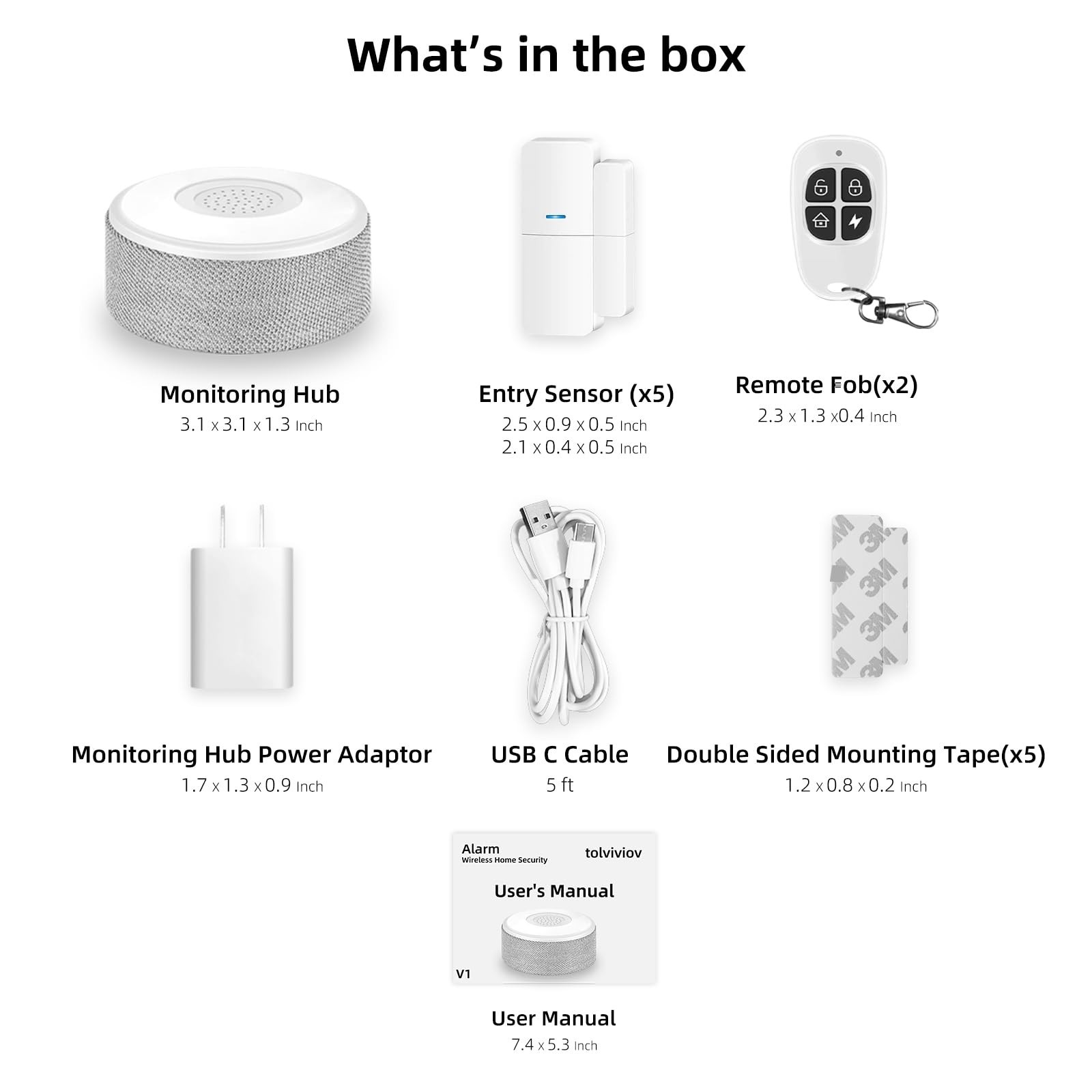 DIY Wireless WiFi Door Alarm System – 8-Piece Kit, 120dB Alerts, Easy Install, N