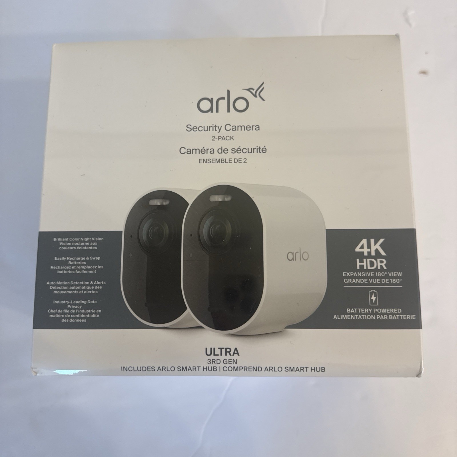 NEW Arlo Ultra Security Camera 4K 3rd Gen 2025 Release 2 Cameras with Smart Hub
