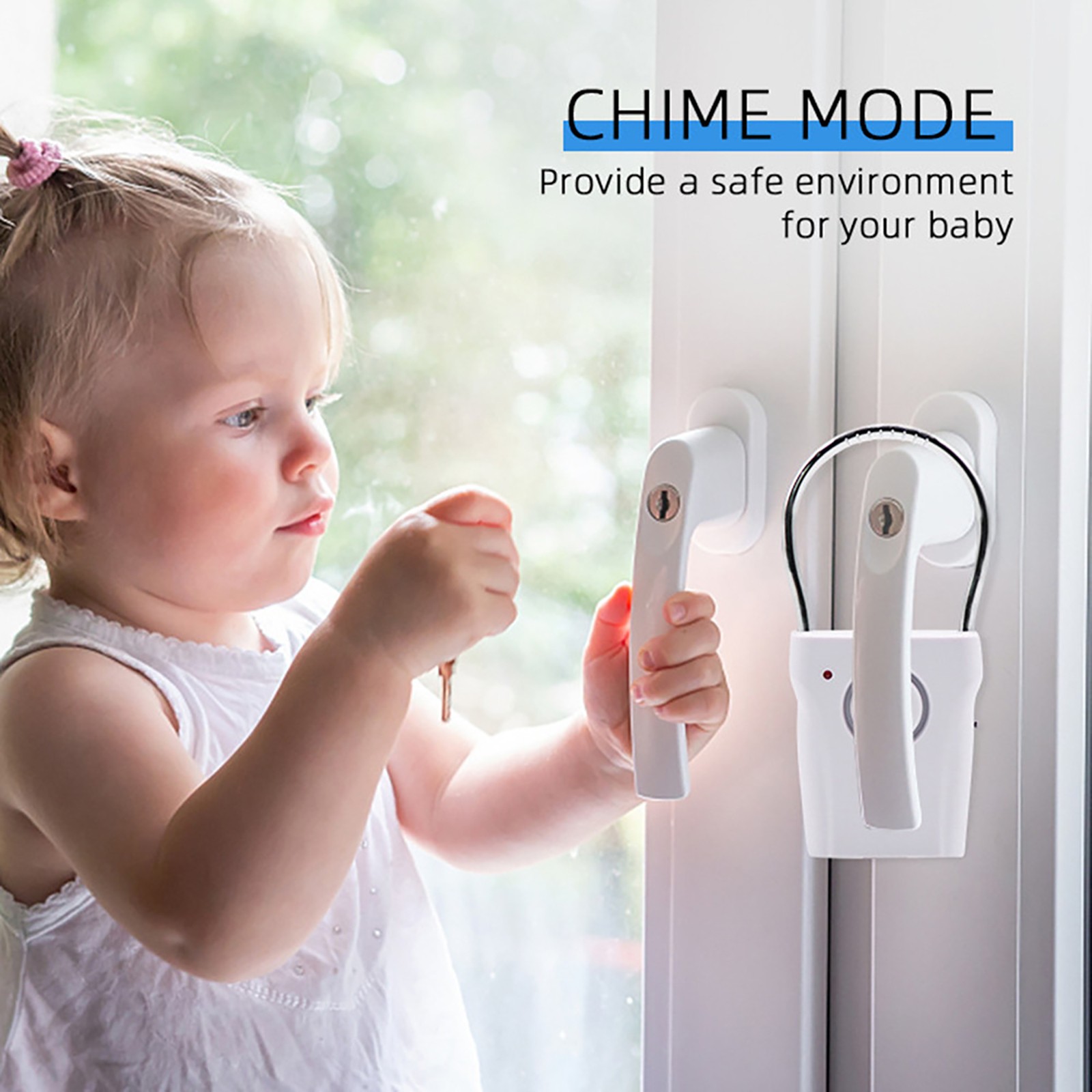ABS 115dB Door Handle Alarm Portable Door Security Alarm For Home Travel Hotel