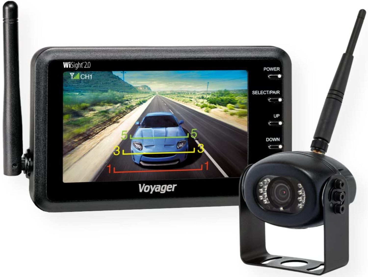 Voyager WVSXS43 Wireless Camera System, 4.3″ LCD Monitor & Rear Camera