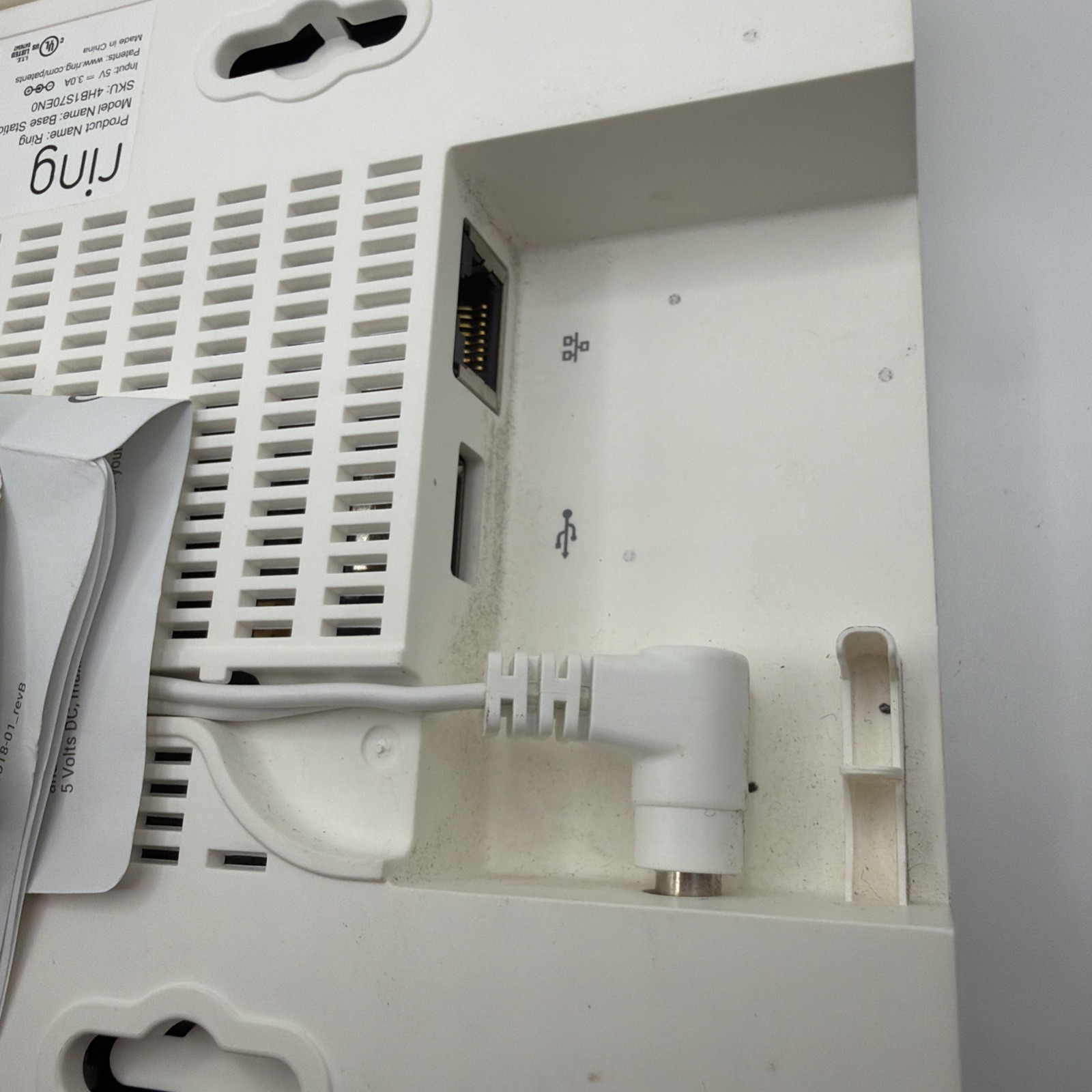 Ring Alarm Base Station -1st Gen- 4HB1S70EN0 w/ AC Adapter. Unknown Registration