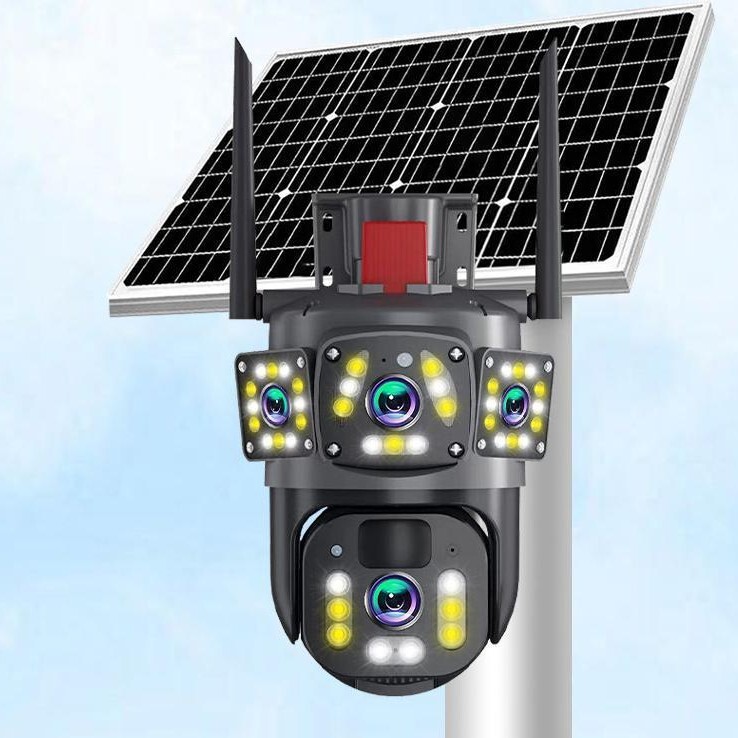 Solar Battery Powered Wireless WiFi Home Security Camera System Outdoor Pan/Tilt