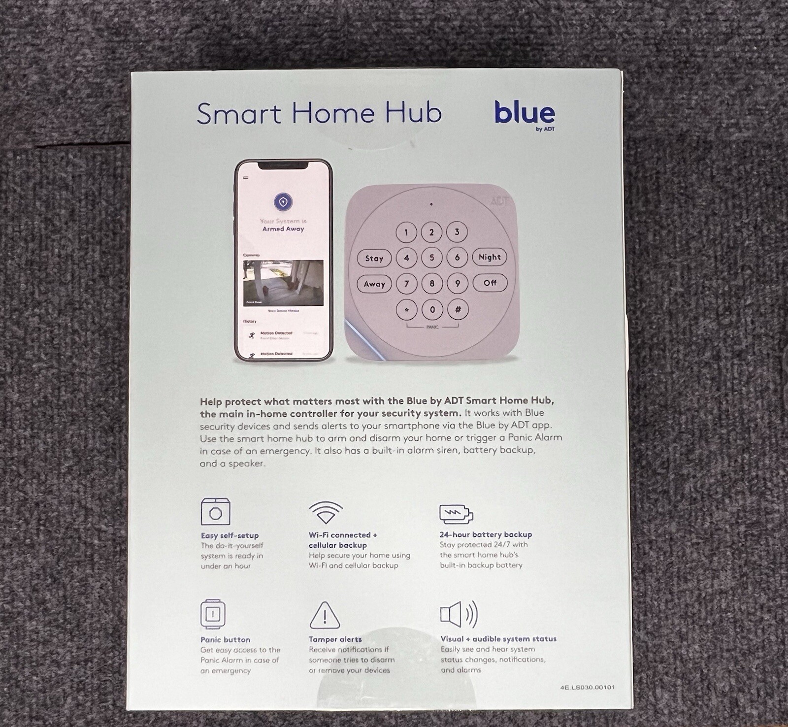 New Blue By ADT Smart Home Hub S40LR0-01 Pearl Gray