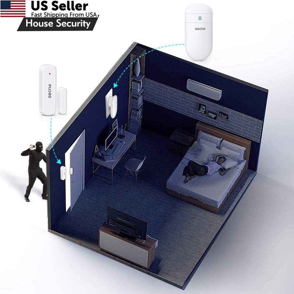 Door Chime When Opens, Opened Alarm for 1 Receiver+1 Sensor, White