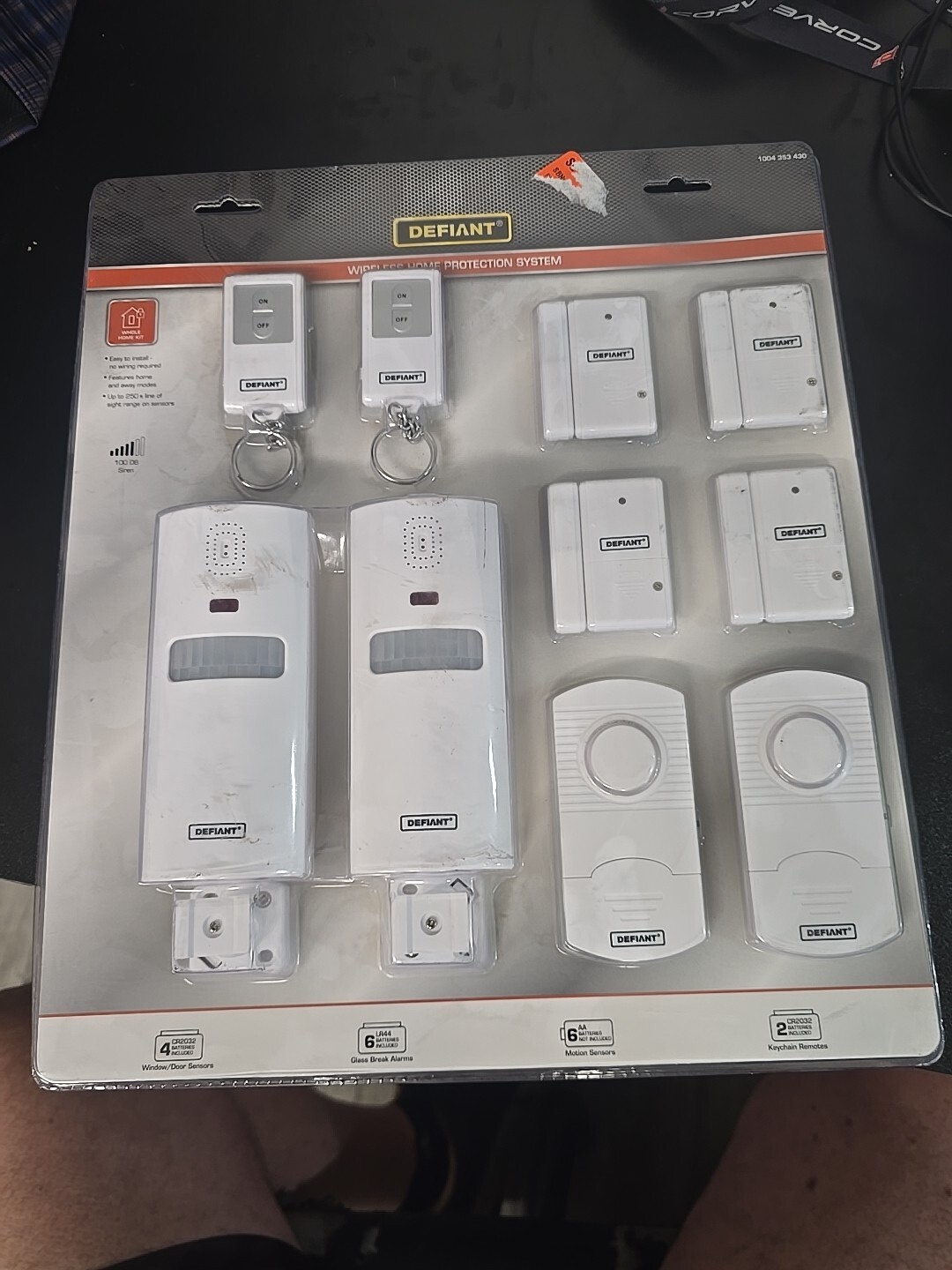 Defiant Wireless Home Security Protection System Complete 4 Door/window 2 Motion