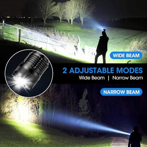 4 Pack Rechargeable LED Flashlights High Lumens Super Bright Waterproof 5 Modes