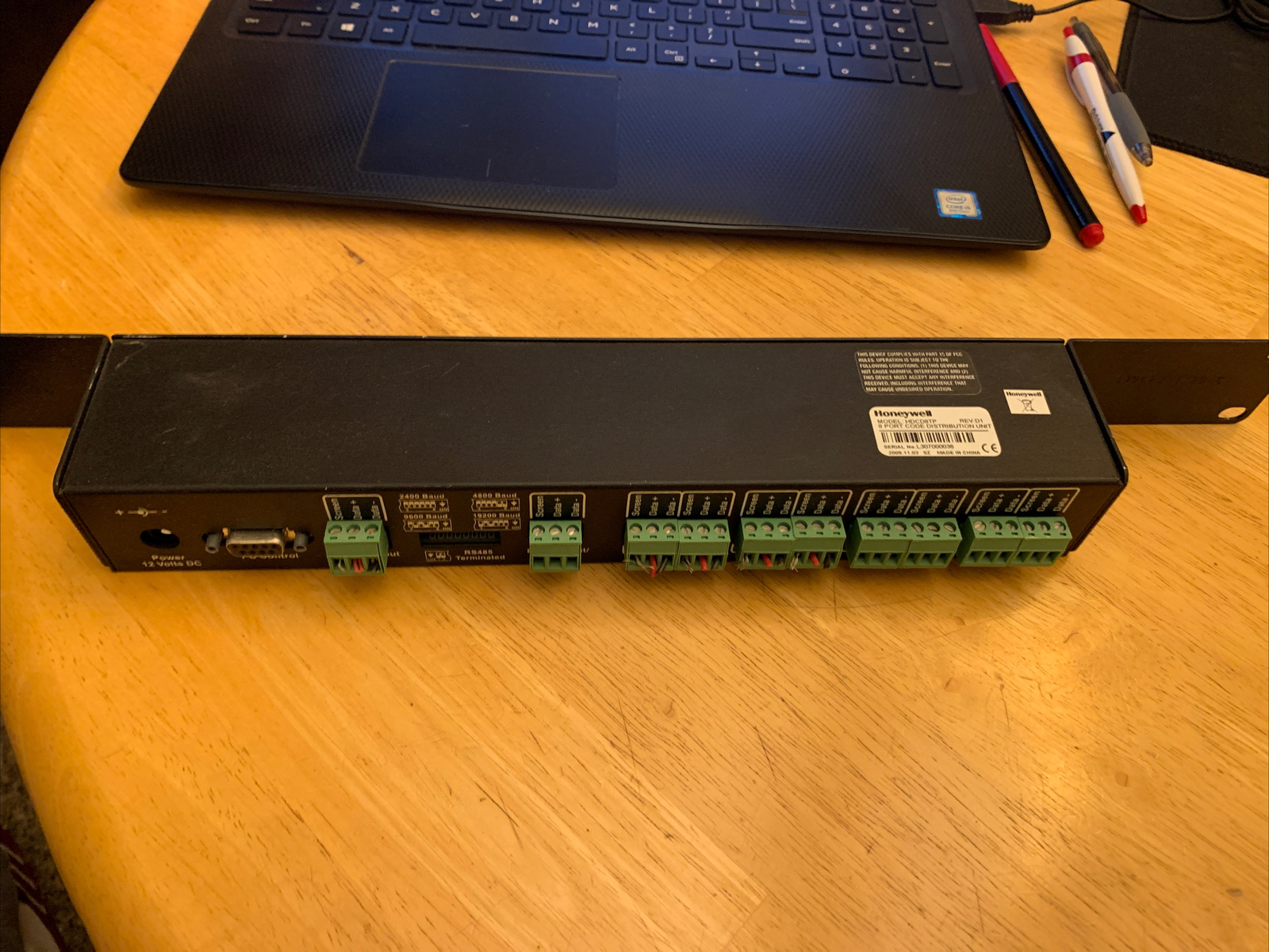 HONEYWELL HDCD8TP 8 PORT CODE BI-DIRECTIONAL DISTRIBUTION UNIT REV:D1 used test