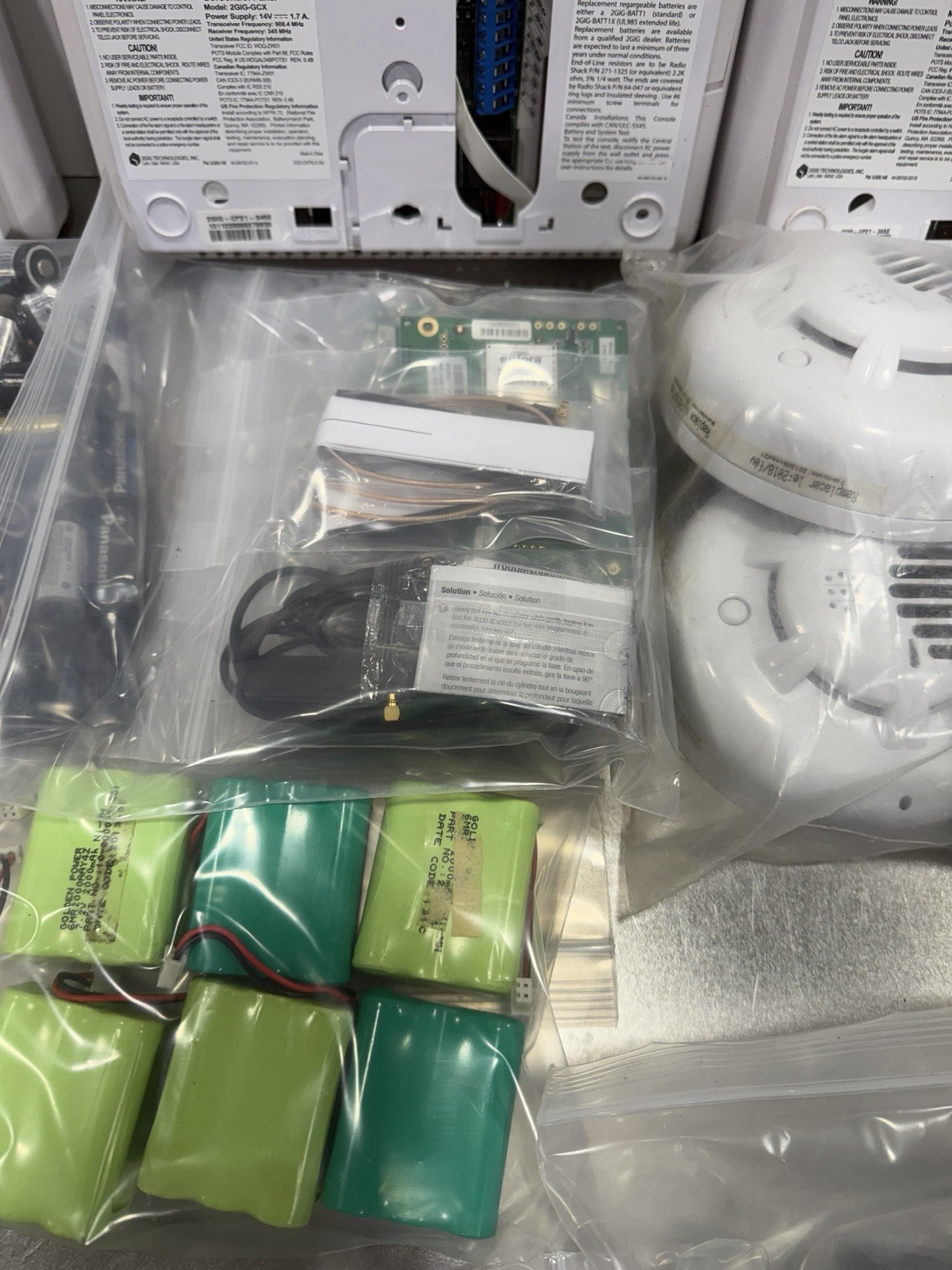 2GIG Alarm System Equipment Lot Panels Keypads Sensors Power Supplies SEE PHOTOS