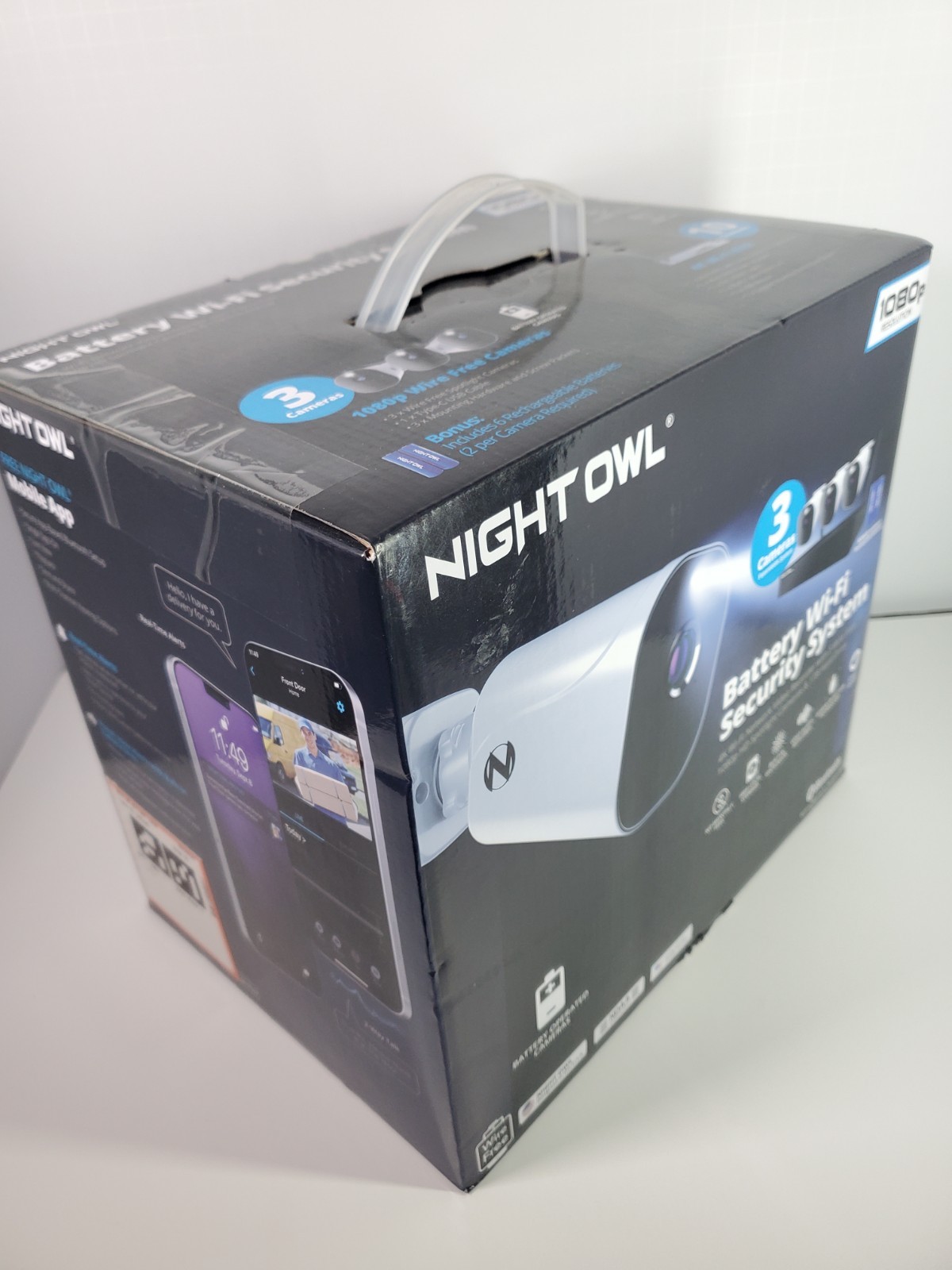 New Night Owl 4K Wi-Fi NVR W/1TB Hard Drive 3 Battery 1080p HD Spotlight Camera