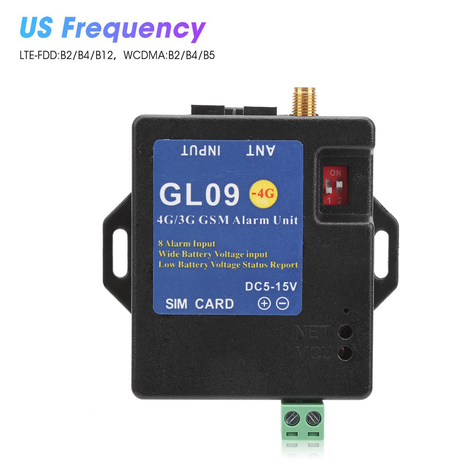 4G/3G/GSM Alarm Security System Alert Module 8‑Channel Input Low Consumption N