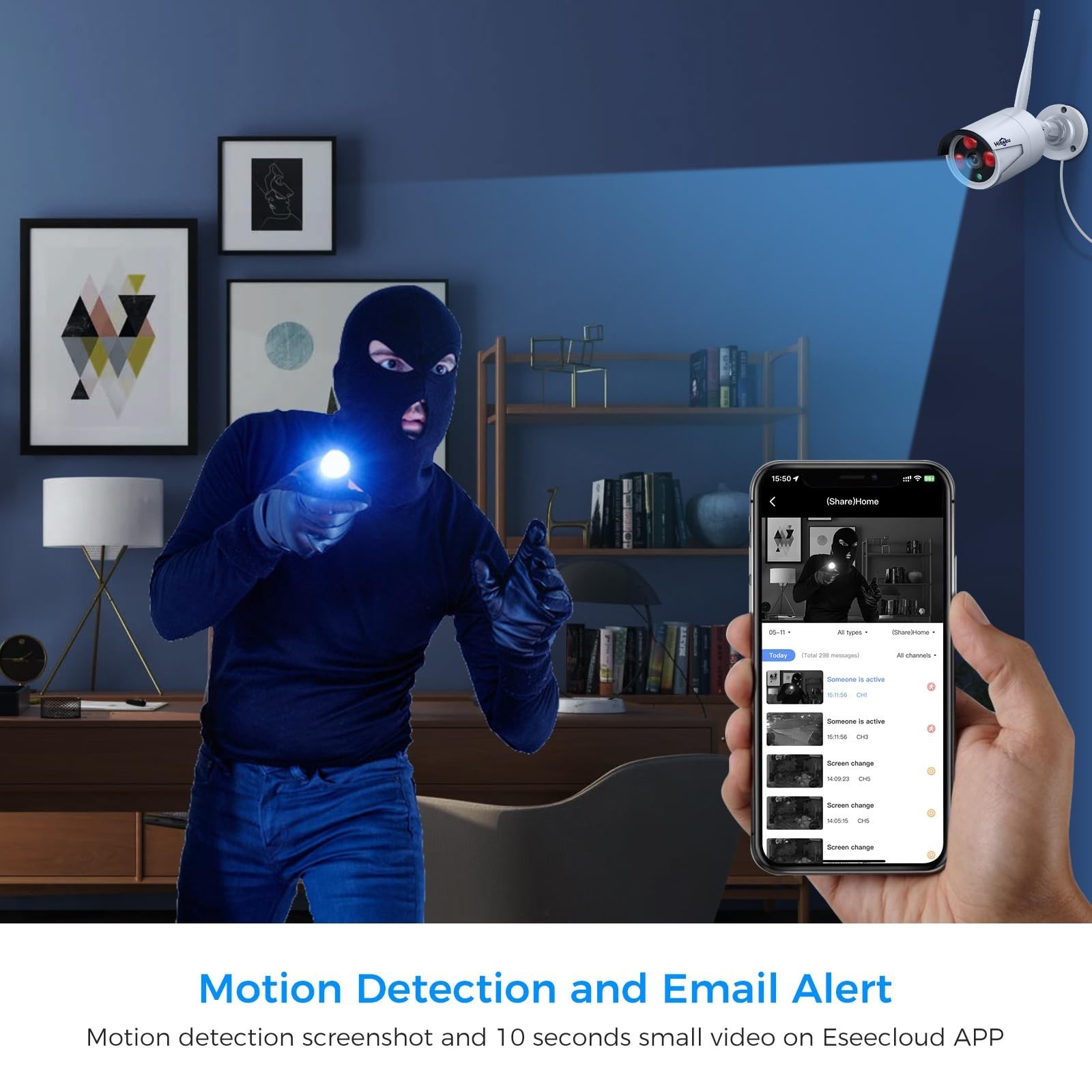 [Wireless Pro, 100ft Range] Hiseeu Wireless Security Camera System, Expandabl…