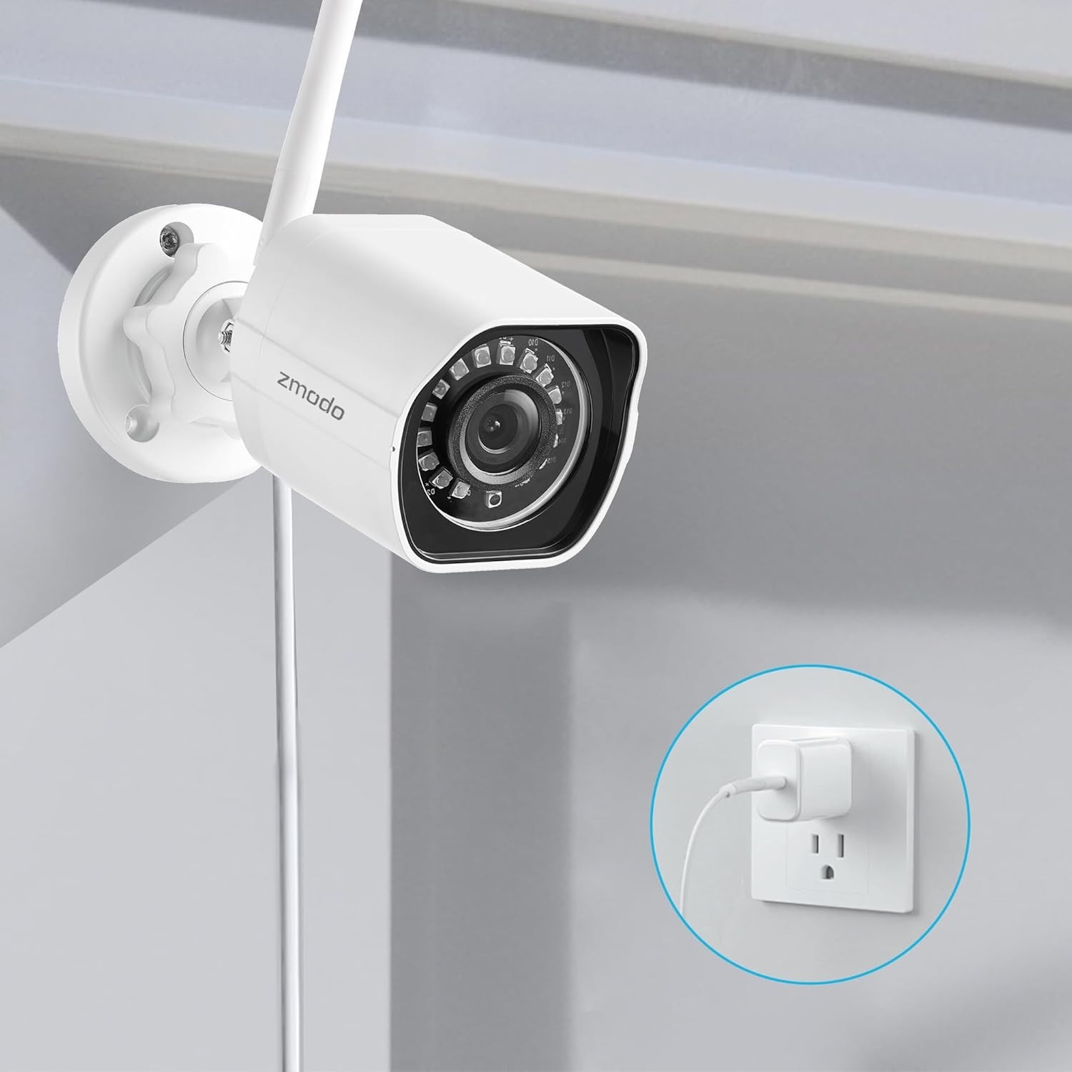 Smart Home 1080p Outdoor Camera with Motion Detection & Night Vision Support