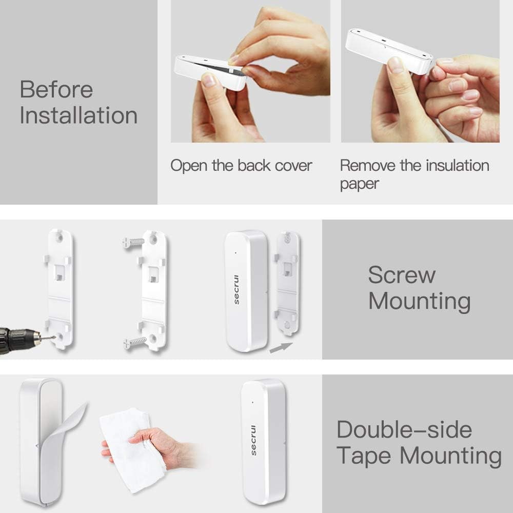 Door Chime, Sensor Chime for Opens – 1 Receiver+2 Sensor, White