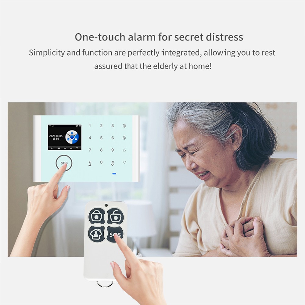 CS118 WiFi+GSM+GPRS 3 IN 1 Network Intelligent Home Alarm System Tuya APP JPHF