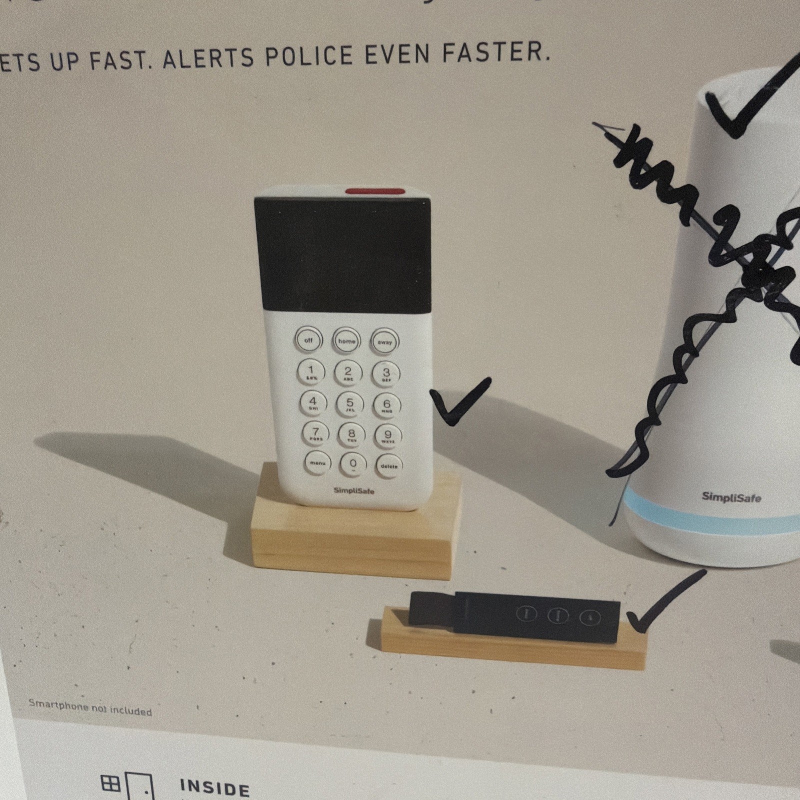 Simplisafe 5 Piece Wireless Home Security System Optional 24/7 Pro. Monitoring