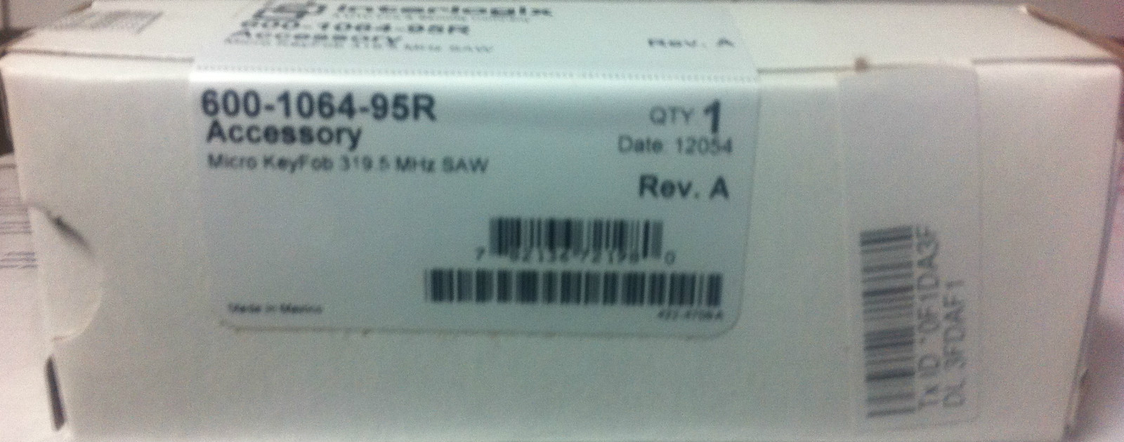 Brand New GE Interlogix 600-1064-95R Micro 4 Button Wireless Remote Keyfob Simon